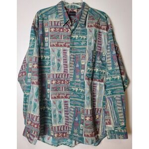 Vintage Y2K Structure Men's Animals African Aztec Hawaiian Jungle Boho Outdoors